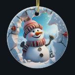 Décoration En Céramique Cute Snowman 3D<br><div class="desc">Cute Snowman 3D</div>