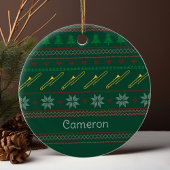 Décoration En Céramique Cute Trombone Christmas Sweater Pattern Custom