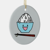 Décoration En Céramique Cuvette heureuse de glucides de baguettes de riz (Droite)