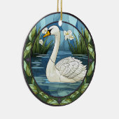 Décoration En Céramique Cygne blanc en verre doux (Droite)