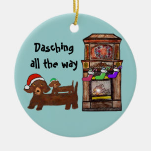 Décoration En Céramique Dachshing complètement