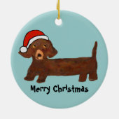 Décoration En Céramique Dachshing complètement (Dos)