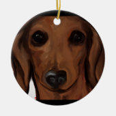 DÉCORATION EN CÉRAMIQUE DACHSHUND (Devant)