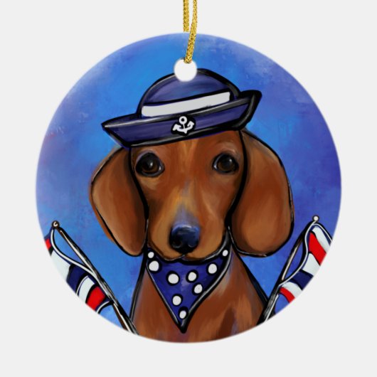 Décoration En Céramique Dachshund (Devant)
