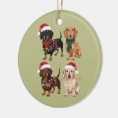 Décoration En Céramique Dachshund Christmas Chien Maman Lover Noël Cadeau (Gauche)