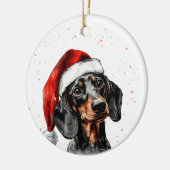 Décoration En Céramique Dachshund Dog Christmas Personalized (Gauche)