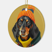 Décoration En Céramique Dachshund élégant (Gauche)