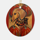 Décoration En Céramique Dachshund rouge (Gauche)