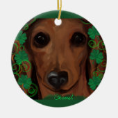 Décoration En Céramique Dachshund Rouge (Devant)