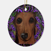 Décoration En Céramique Dachshund Rouge (Gauche)
