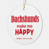 Décoration En Céramique Dachshunds Me Rendre Heureux (Gauche)