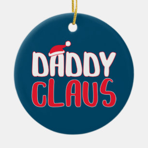 Décoration En Céramique Daddy Claus Matching Santa Christmas Costume