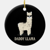 Décoration En Céramique Daddy Llama Alpaca Funny Amoureux des animaux (Dos)