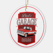 Décoration En Céramique Dad's Classic Garage Truck (Gauche)