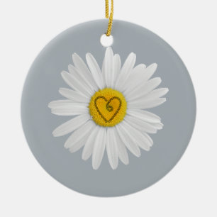 Décoration En Céramique Daisy Flower Love Art Personnaliser Arrière - plan