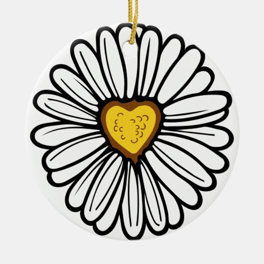 DÉCORATION EN CÉRAMIQUE DAISY HEART (Devant)