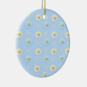 Décoration En Céramique Daisy Pattern on light blue background   (Droite)
