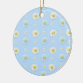 Décoration En Céramique Daisy Pattern on light blue background   (Gauche)