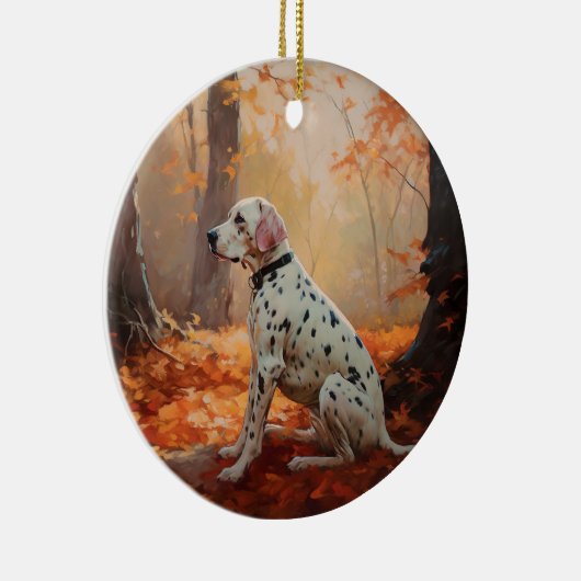 Décoration En Céramique Dalmatien en automne Feuilles automne Inspirer (Droite)