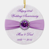 Décoration En Céramique Damask 33e anniversaire Mariage (Devant)