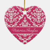 Décoration En Céramique Damask rose #3 personnalisable (Dos)