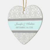 Décoration En Céramique Damassé bleue grise de faveur d'ornement de (Gauche)