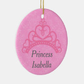 Décoration En Céramique Damassé rose élégante, princesse Tiara (Droite)