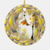 Décoration En Céramique Dame avec papillon (Dos)