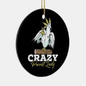 Décoration En Céramique Dame folle de perroquet (Droite)