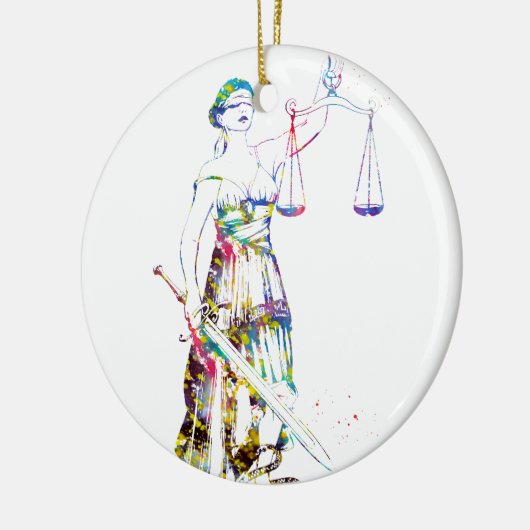 Décoration En Céramique Dame Justice (Gauche)