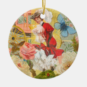 Décoration En Céramique Dame victorienne femme élégante riche illustration