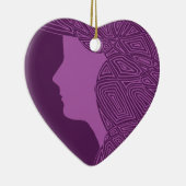 Décoration En Céramique Dame violette (Droite)