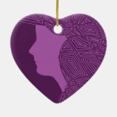 Décoration En Céramique Dame violette (Dos)