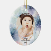 Décoration En Céramique Dandelion photo de Noël du bébé, (Droite)