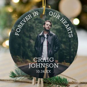 Décoration En Céramique Dans la mémoire aimante   Photo commémorative de N