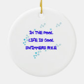 Décoration En Céramique Dans la piscine la vie est fraîche (Dos)