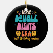 Décoration En Céramique Dans Mon Double Chiffre Era 10E Anniversaire Versi (Dos)