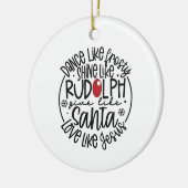 Décoration En Céramique Danse comme Frosty Shine comme Rudolph Noël (Gauche)