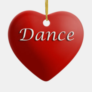 Décoration En Céramique Danse Red Heart Keepsaké Ornament