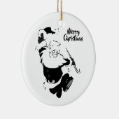 DÉCORATION EN CÉRAMIQUE "DANSER PÈRE NOËL" ORNAMENT DE NOËL (Droite)