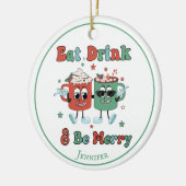 Décoration En Céramique Danses de caricature rouge rétro (Gauche)