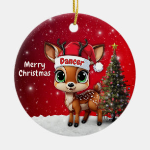 Décoration En Céramique Danseur Bébé Cerf, Faon, Biche, Renne🦌 🎄
