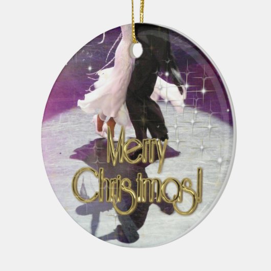 Décoration En Céramique Danseurs de Joyeux Noël (Gauche)