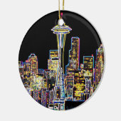 Décoration En Céramique Dark be the Night - Luminous Seattle Skyline (Gauche)