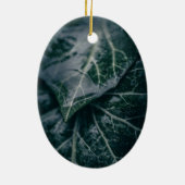 Décoration En Céramique Dark Moody Ivy Feuille Nature Photo (Dos)