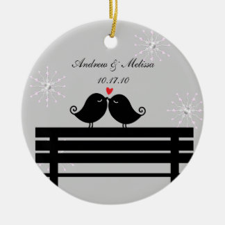 Décoration En Céramique Date de mariage ; A marié notre premier Noël