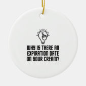 Décoration En Céramique Date d'expiration sur la crème aigre (Devant)