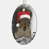 Décoration En Céramique Dated Père Noël Squirrel™ Joyeuses fêtes (Gauche)