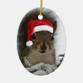Décoration En Céramique Dated Père Noël Squirrel™ Joyeuses fêtes (Devant)