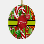Décoration En Céramique Dated Photo Christmas Ornament Template (Droite)